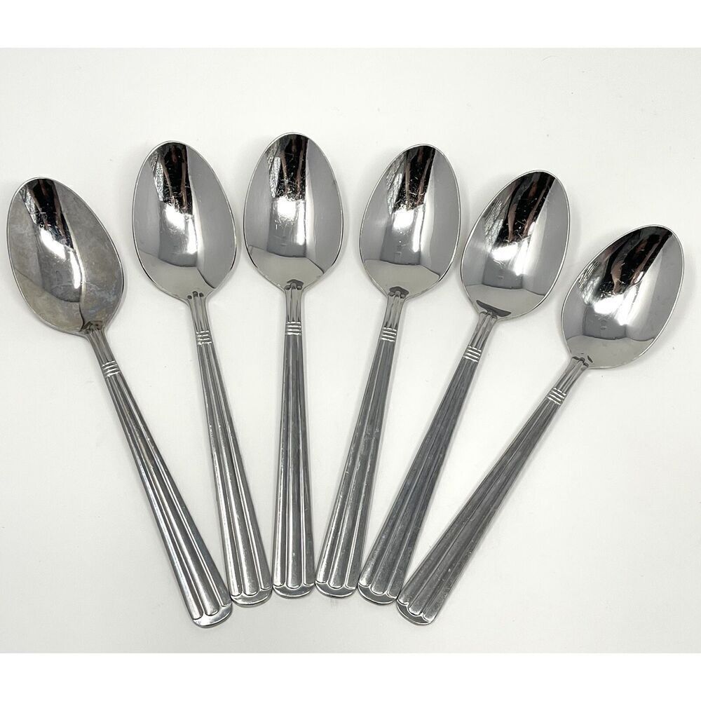 WALLACE CENTENNIAL Stainless Steel 18/10 Dinner Oval Soup Spoons 7 7/8" Set Of 6